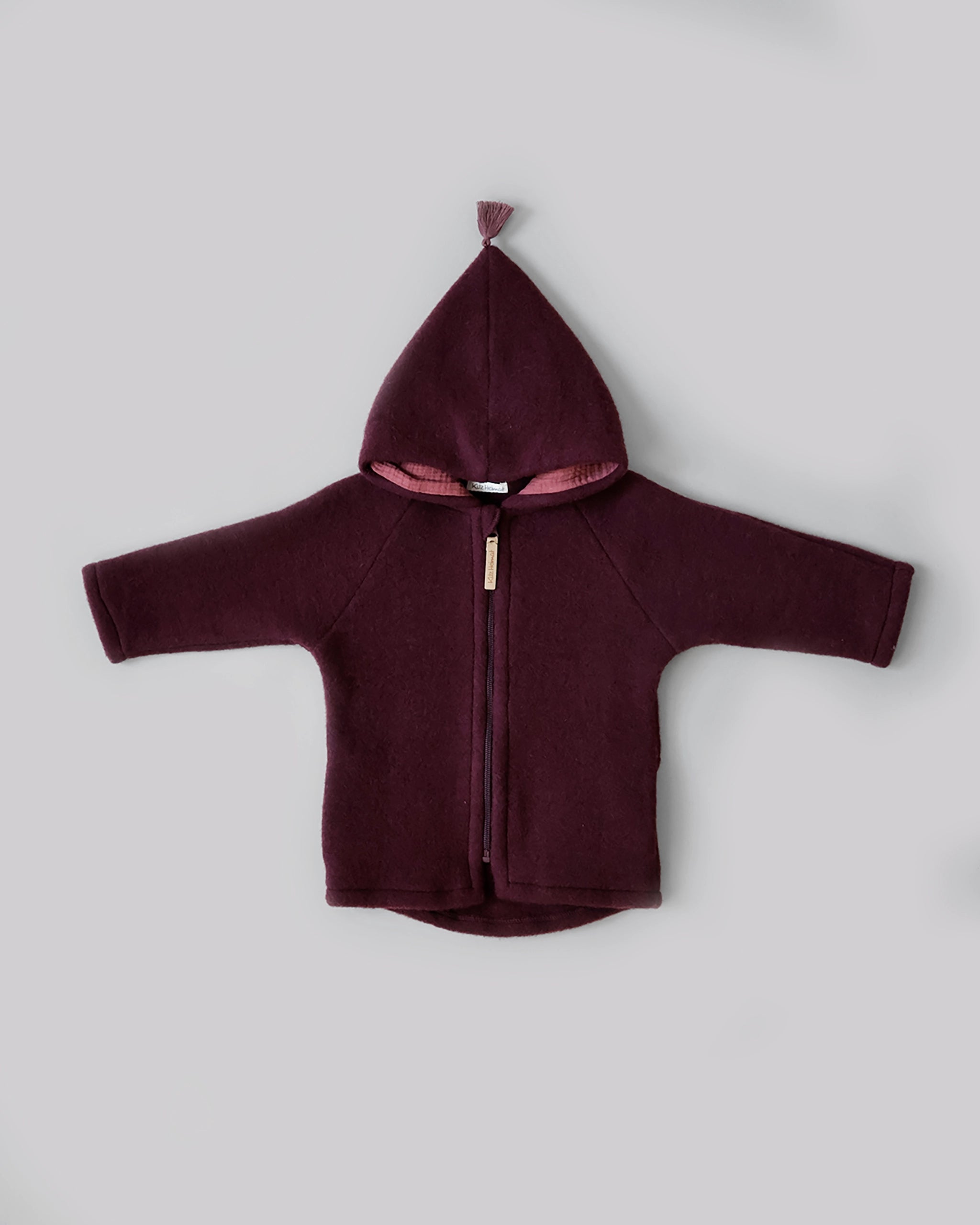 Wollfleece Jacke - Burgundy/Burgundy