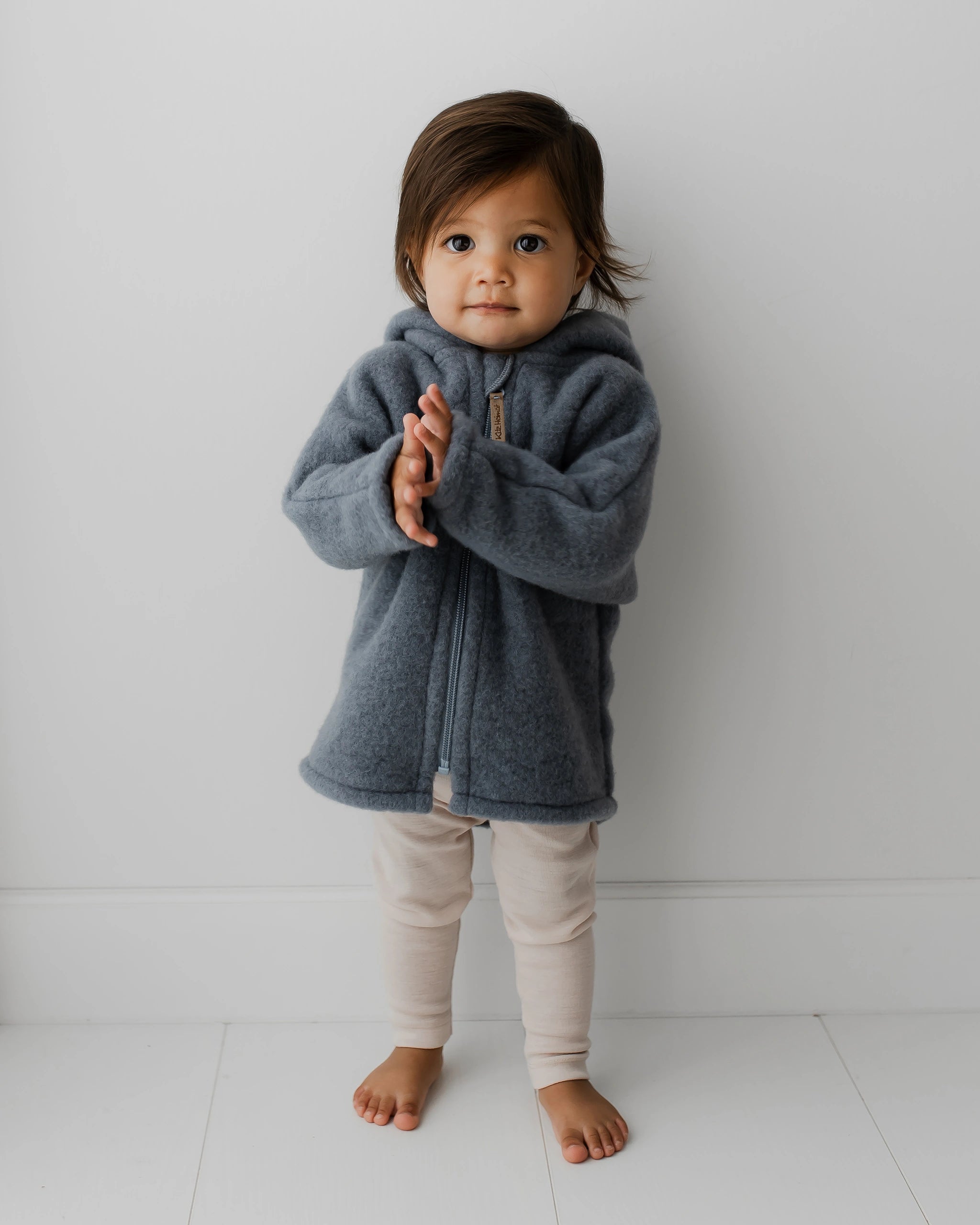 Wollfleece Jacke - Cloudy Blue/Blue