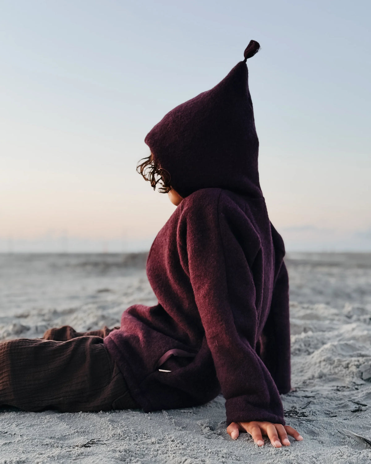 Wollfleece Jacke - Plum/Light Plum