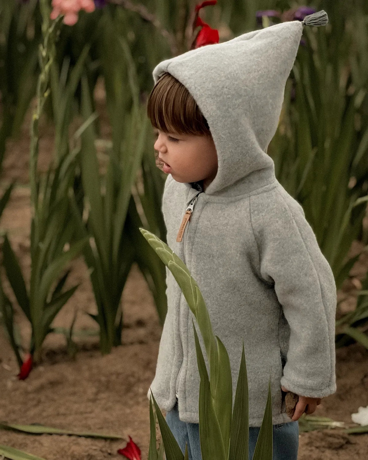 Wollfleece Jacke - Sky Grey/Grey