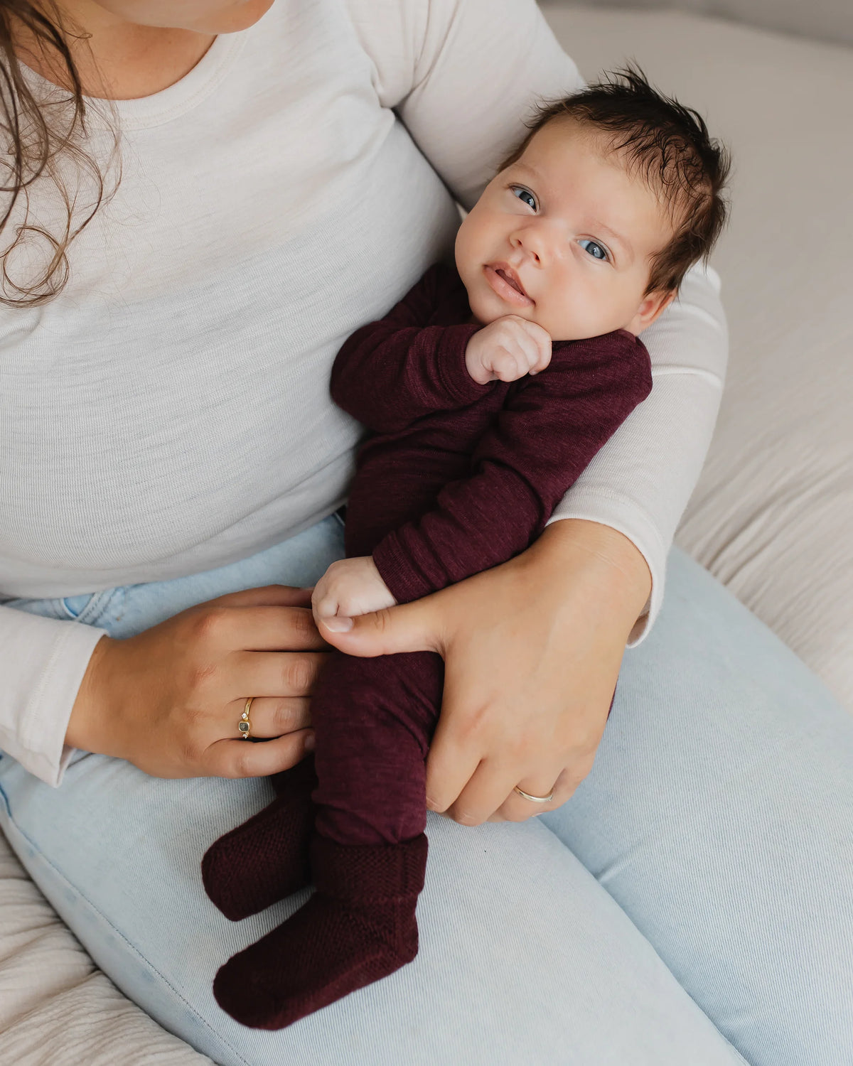 Bio-Merino Leggings - Burgundy