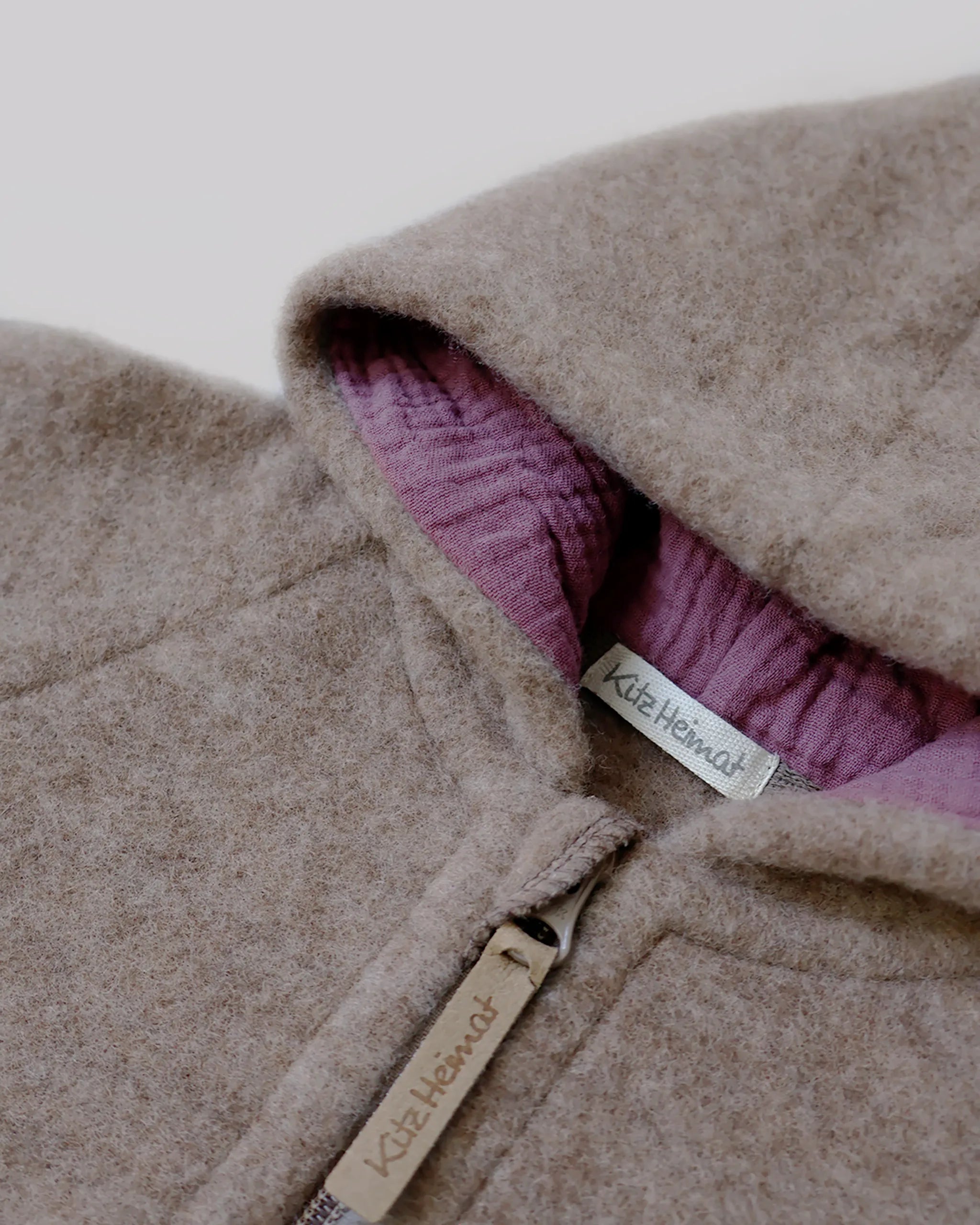 Wollfleece Overall - Greige/Light Plum