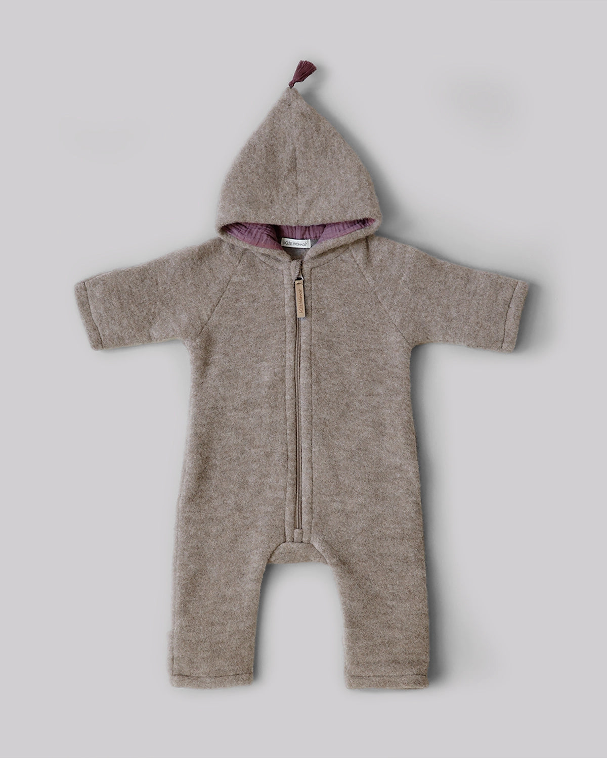 Wollfleece Overall - Greige/Light Plum
