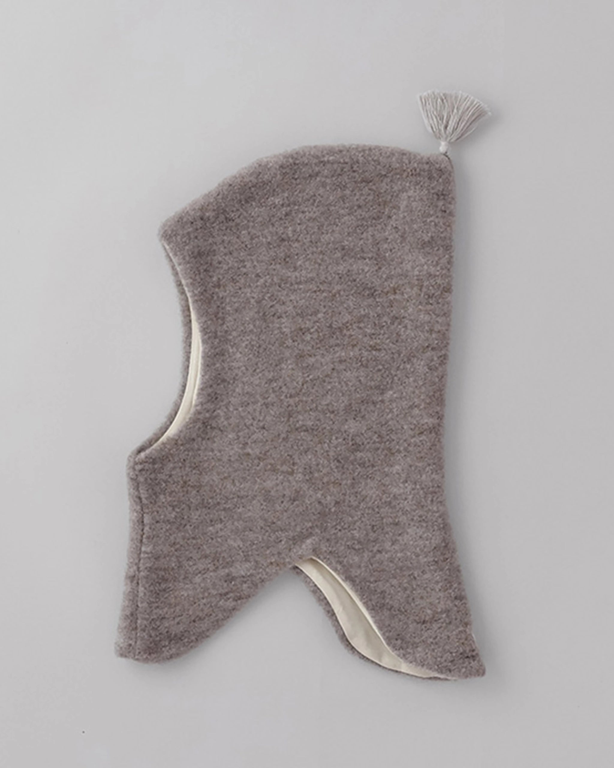 Wollfleece Schalmütze - Greige/Nude