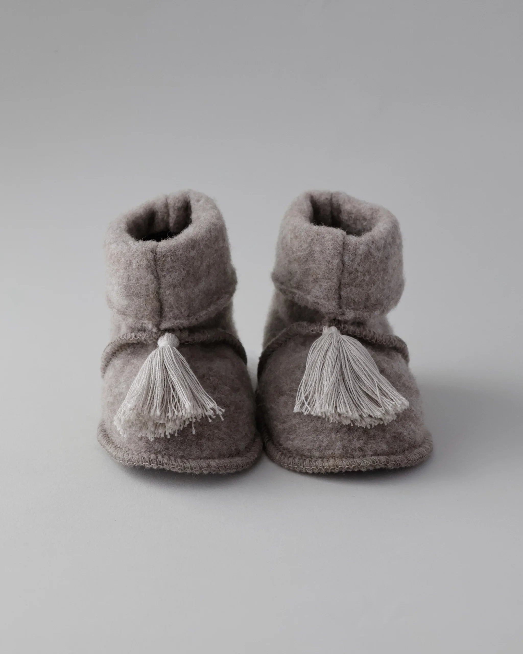 Wollfleece Trageschuhe - Chocolate/Nude