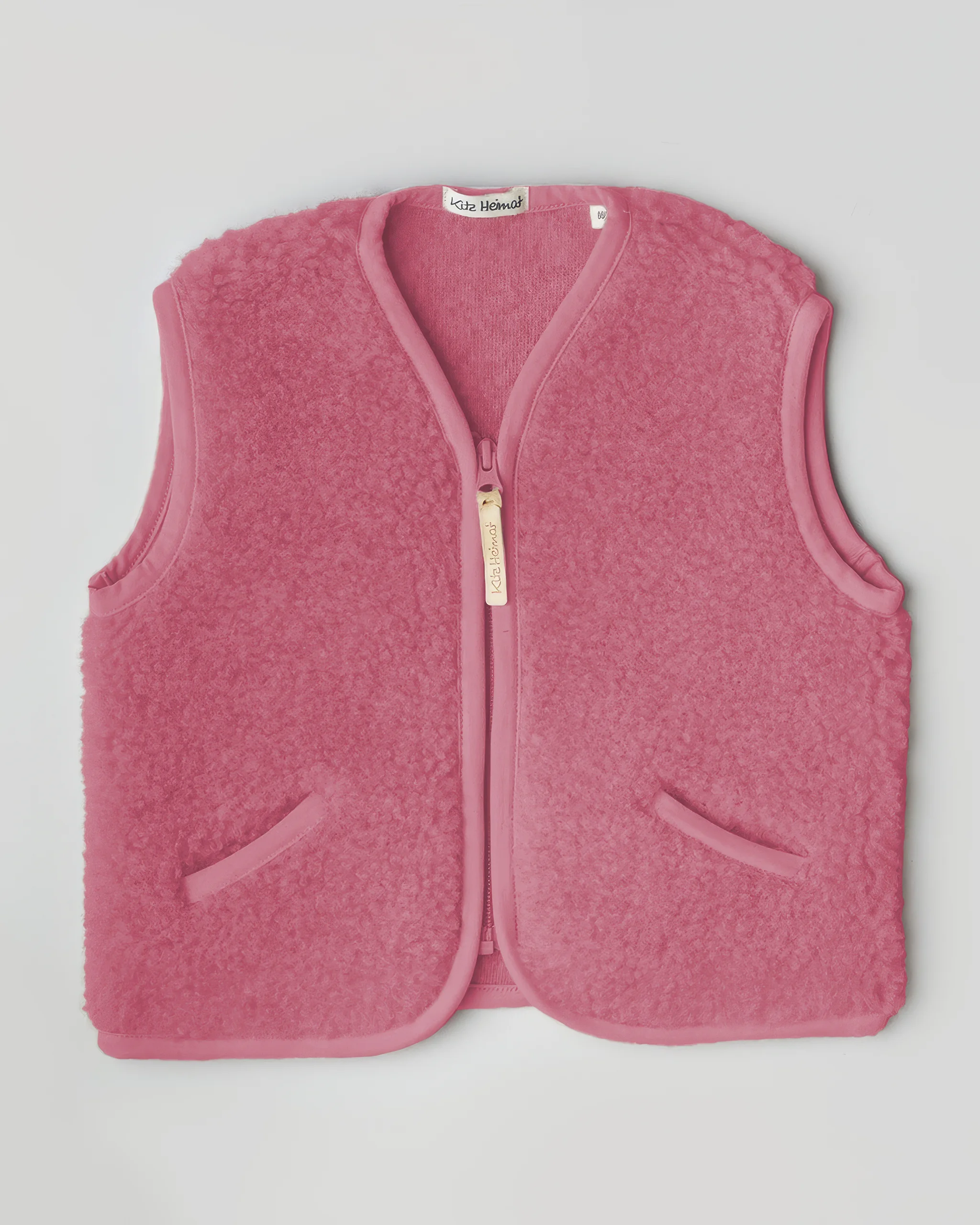 Damen Wollplüschweste - Dusty Pink