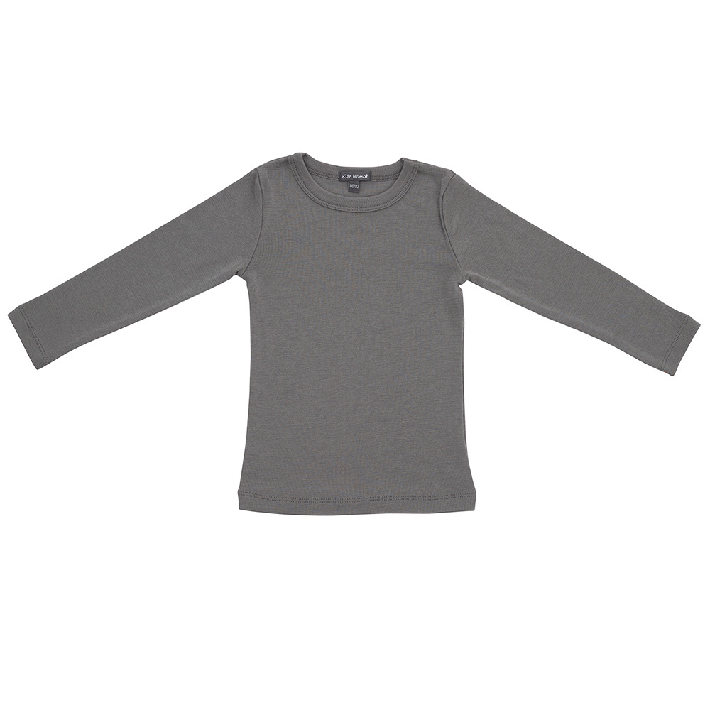 Shirt aus Merino-Schurwolle für Kinder in Dark Grey