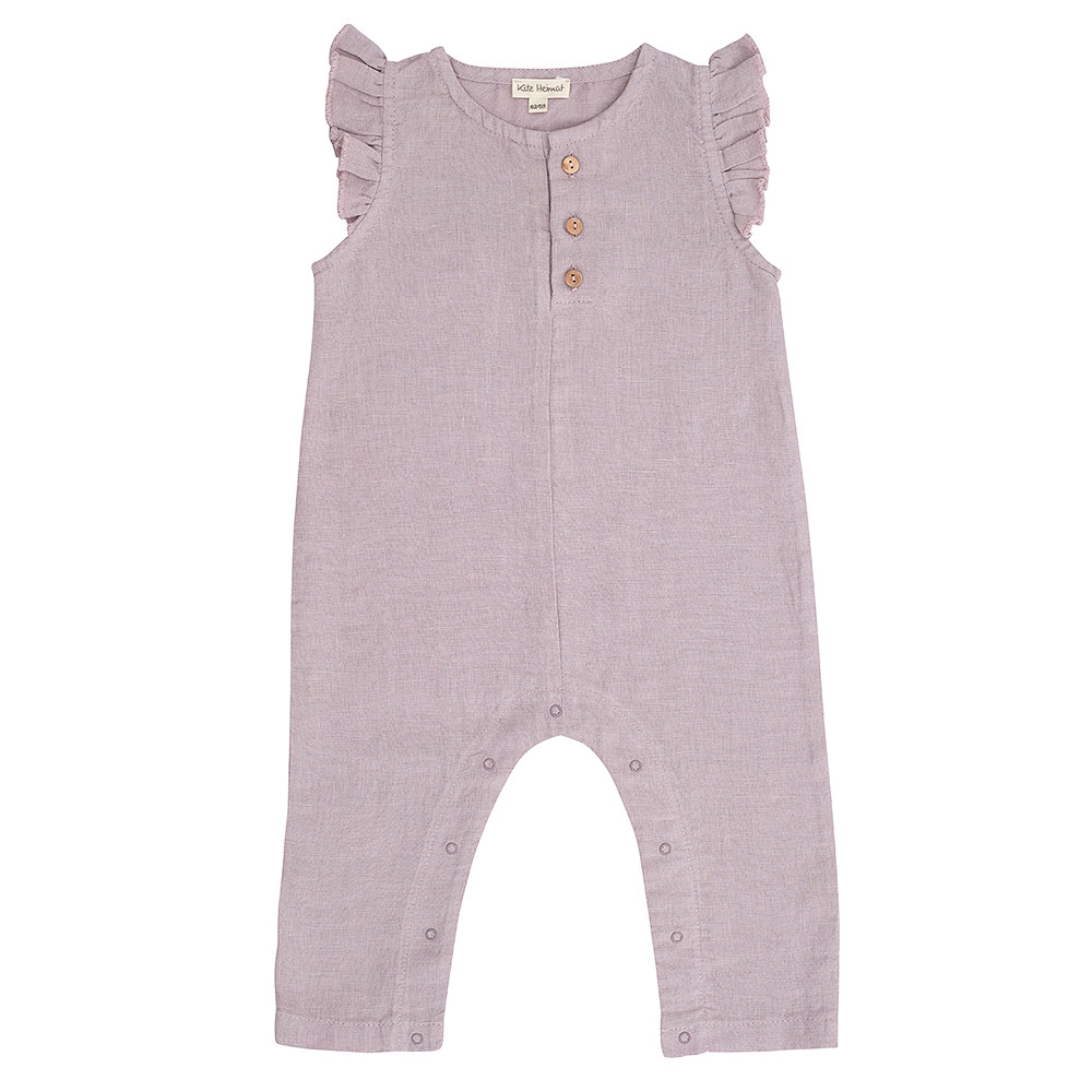Overall  Volant Leinen Dusty Violet