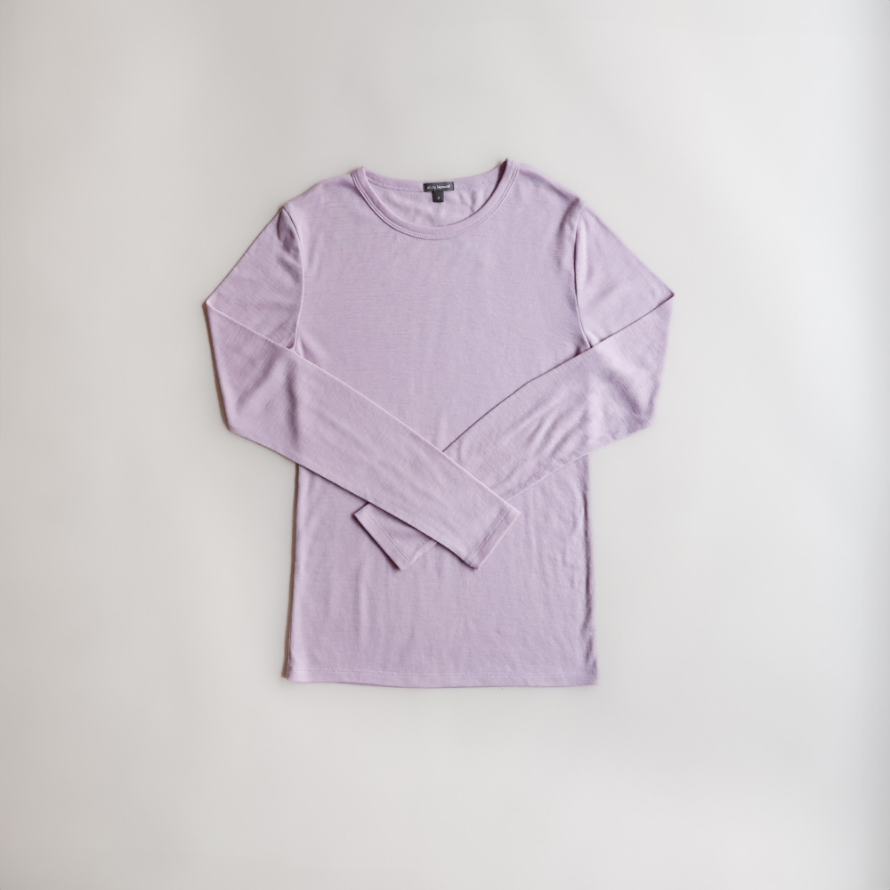 Damen Shirt Merino Pastel Lilac