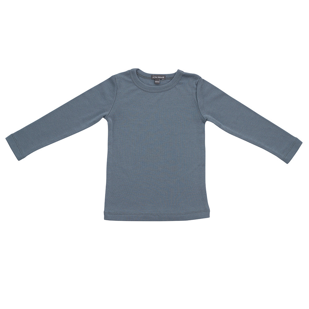 Shirt aus Merino-Schurwolle für Kinder in Cloudy Blue
