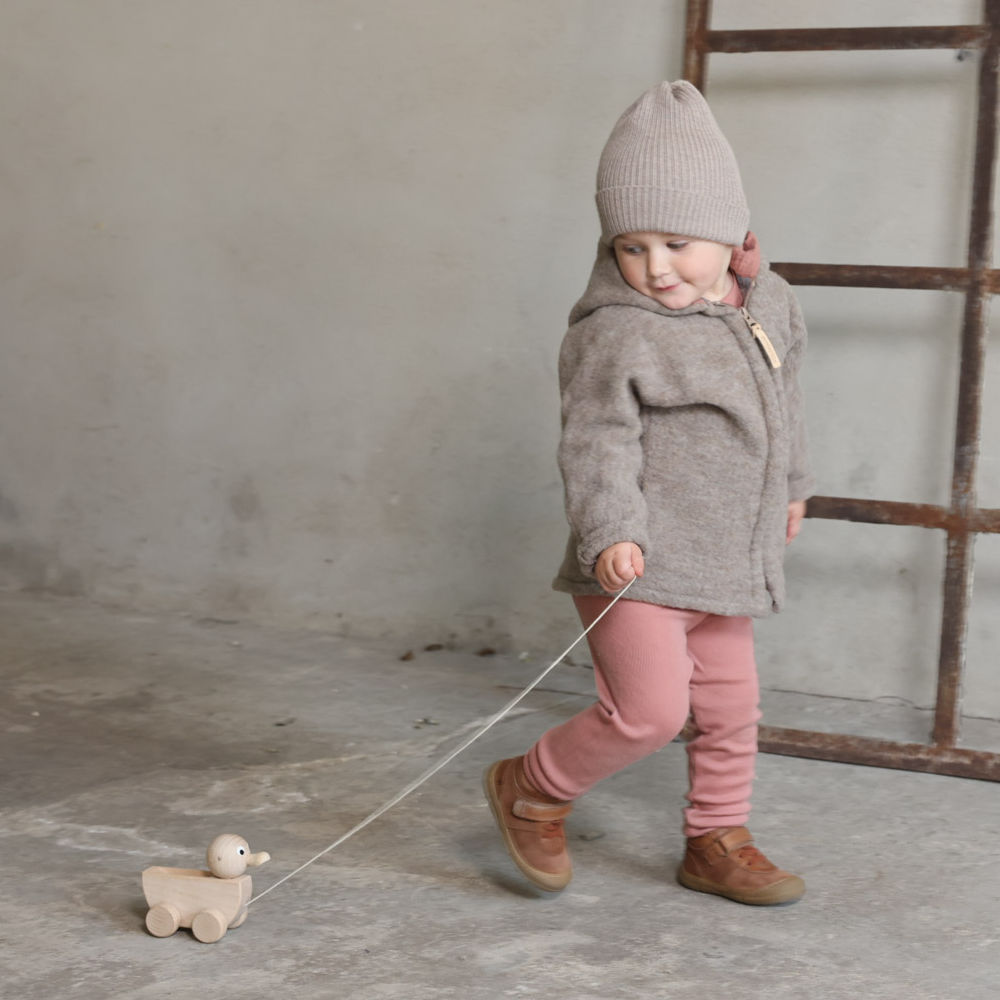 Leggings aus Merino-Schurwolle für Kinder in Dusty Rose